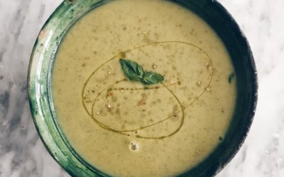 CREMA DE CALABACÍN, MANZANA Y ALBAHACA