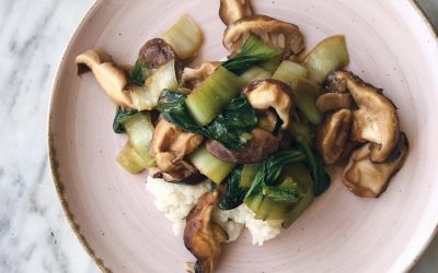 PAK CHOI CON SETAS SHIITAKE